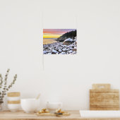 Zonsopgang bij Boulder Beach in Acadia Poster (Keuken)