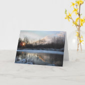 Zonsopgang bij de Vijver Kaart (Gele Bloem)