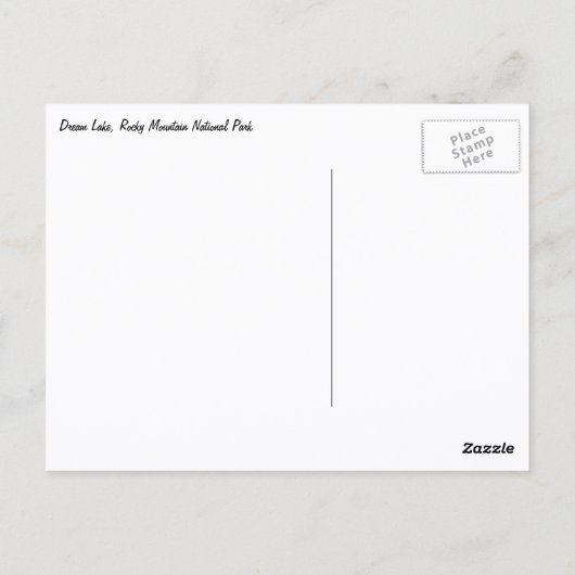 Zonsopgang bij Dream Lake Briefkaart (Achterkant)