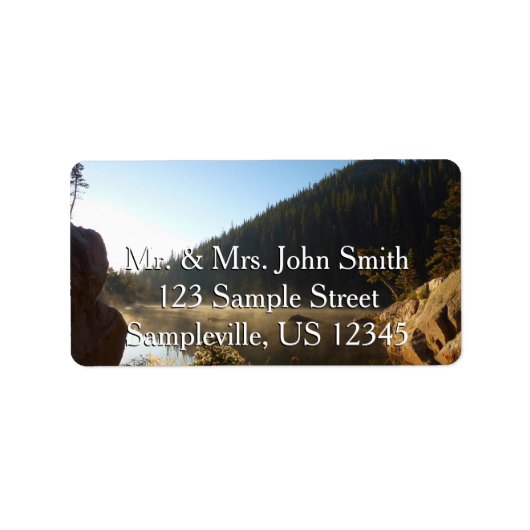 Zonsopgang bij Dream Lake Etiket (Voorkant)