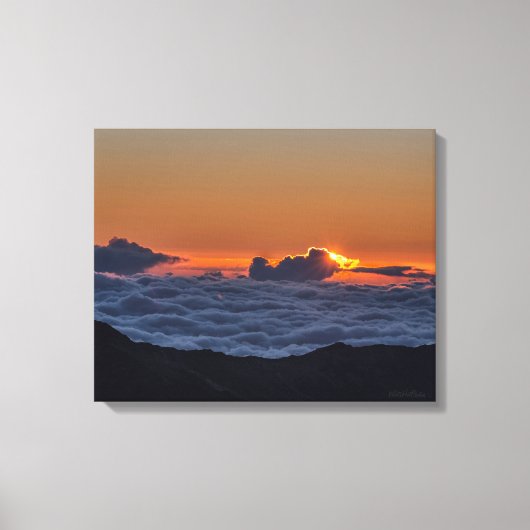 Zonsopgang bij Haleakala foto op gewikkeld doek Canvas Afdruk (Voorkant)