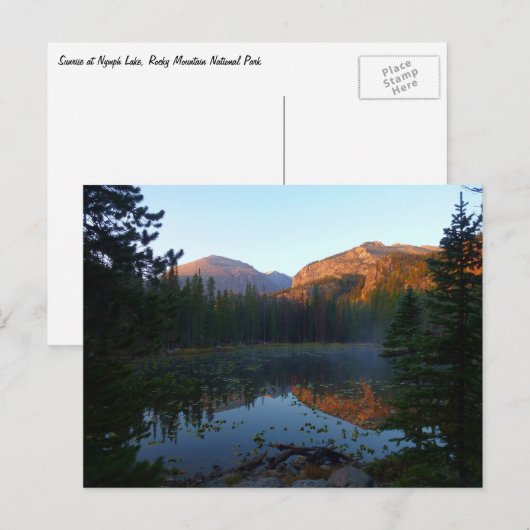 Zonsopgang bij Nymph Lake II Briefkaart (Voorkant / Achterkant)