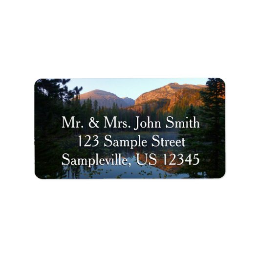 Zonsopgang bij Nymph Lake II Etiket (Voorkant)