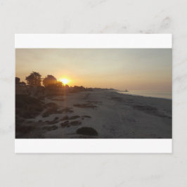 Zonsopgang bij Santa Cruz Beach Briefkaart