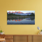 Zonsopgang bij Schwabacker Landing bij Grand Teton Canvas Afdruk (Insitu (Woonkamer))