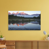 Zonsopgang bij Schwabacker Landing in Grand Teton Canvas Afdruk (Insitu (Woonkamer))