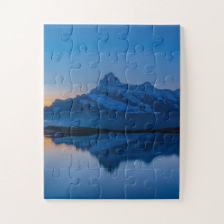Zonsopgang Blauwe Berg Sneeuw Reflectie Legpuzzel