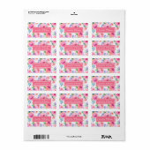 Zonsopgang Bloem Boho Aangepaste Naam Ontwerp Etiket (Full Sheet)