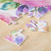 Zonsopgang Bloem Boho Aangepaste Naam Ontwerp Legpuzzel (Zijkant)