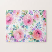 Zonsopgang Bloem Boho Aangepaste Naam Ontwerp Legpuzzel (Horizontaal)