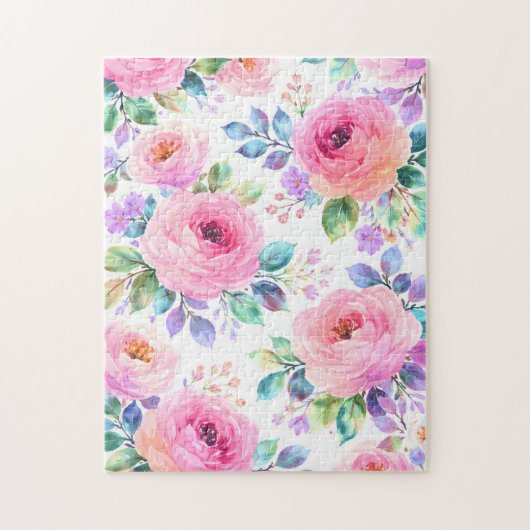 Zonsopgang Bloem Boho Aangepaste Naam Ontwerp Legpuzzel (Verticaal)