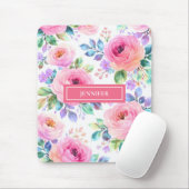Zonsopgang Bloem Boho Aangepaste Naam Ontwerp Muismat (Met muis)