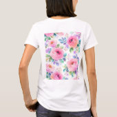 Zonsopgang Bloem Boho Aangepaste Naam Ontwerp T-shirt (Achterkant)