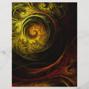 Zonsopgang Bloemig Rood Abstracte Kunst Flyer