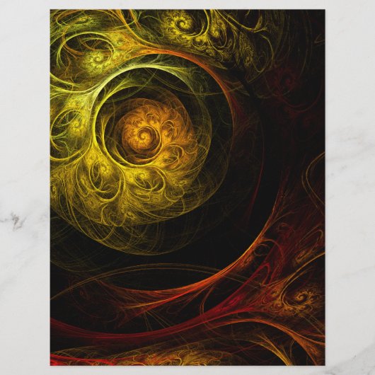 Zonsopgang Bloemig Rood Abstracte Kunst Flyer (Voorkant)