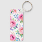 Zonsopgang Bloemige Boho Aangepaste Naam Ontwerp Sleutelhanger (Achterkant)
