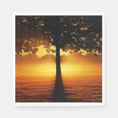 Zonsopgang, boom silhouet, servet (Voorkant)