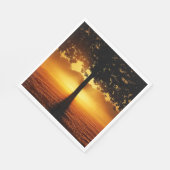 Zonsopgang, boom silhouet, servet (Hoek)