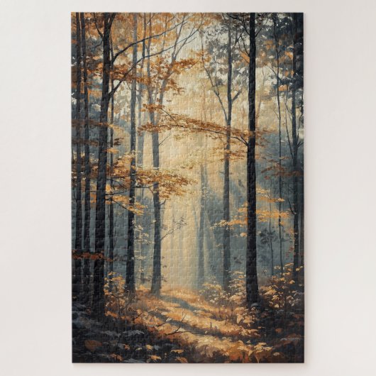 Zonsopgang Bospad Scène Legpuzzel (Verticaal)