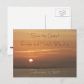 Zonsopgang boven Aruba Save the Date Briefkaart (Voorkant / Achterkant)