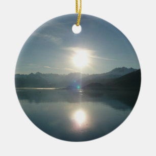 Zonsopgang boven College Fjord Alaska Fotografie Keramisch Ornament