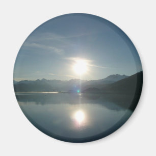 Zonsopgang boven College Fjord Alaska Fotografie Magneet