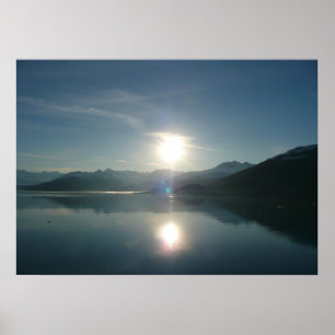 Zonsopgang boven College Fjord Alaska Fotografie Poster