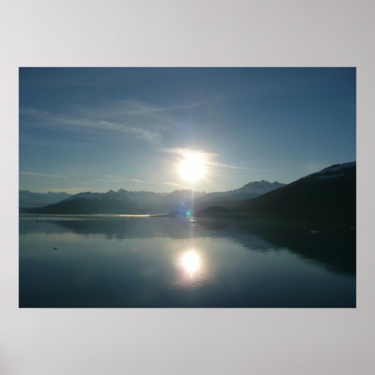 Zonsopgang boven College Fjord Alaska Fotografie Poster (Voorkant)