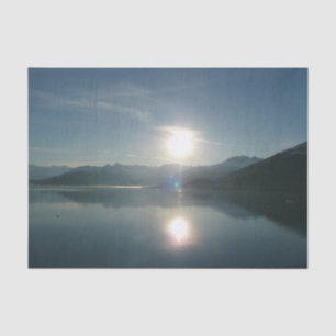 Zonsopgang boven College Fjord Alaska Fotografie Tissuepapier