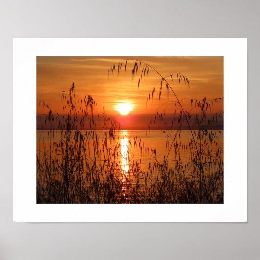 Zonsopgang boven de baai poster (Voorkant)