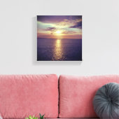 Zonsopgang boven de golven van de oceaan canvas afdruk (Insitu (Woonkamer))