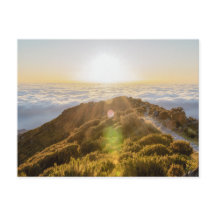 Zonsopgang boven de wolken in Madeira, Pico Ruivo