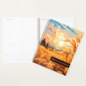 Zonsopgang boven een tarweveld planner (Display)