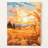 Zonsopgang boven een tarweveld planner (Achterkant)
