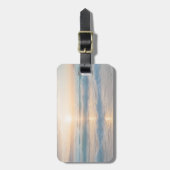 Zonsopgang boven het strand bagagelabel (Voorkant verticaal)