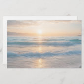 Zonsopgang boven het strand briefpapier (Voorkant / Achterkant)
