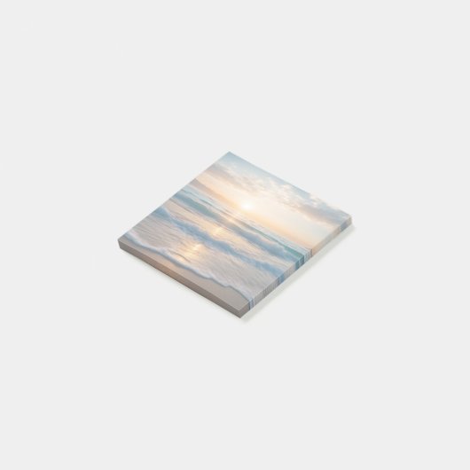 Zonsopgang boven het strand post-it® notes (Schuin)