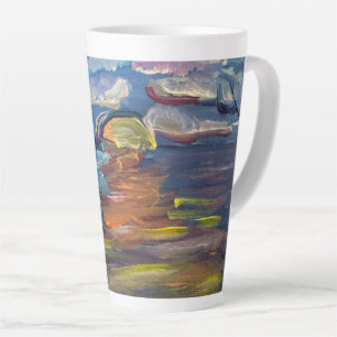 Zonsopgang boven Lake Michigan Schilderkunst Latte Mok