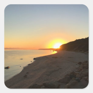 Zonsopgang boven Long Island Sound Vierkante Sticker