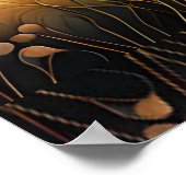 Zonsopgang boven Mountain Lake als de maan onderga Poster (Hoek)