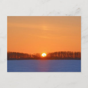 Zonsopgang boven Prairie   Manitoba, Canada Briefkaart