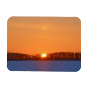 Zonsopgang boven Prairie   Manitoba, Canada Magneet