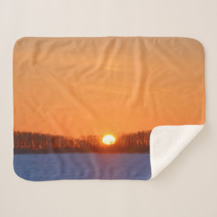 Zonsopgang boven Prairie   Manitoba, Canada Sherpa Deken