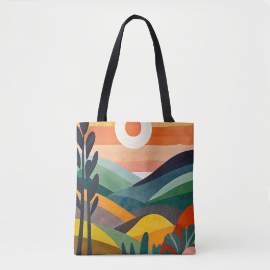 Zonsopgang boven Rolling Hills Tote Bag (Voorkant)