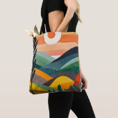 Zonsopgang boven Rolling Hills Tote Bag (Dichtbij)