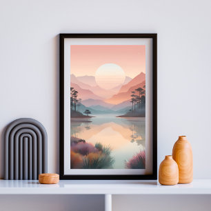 Zonsopgang Boven Stille Wateren Poster