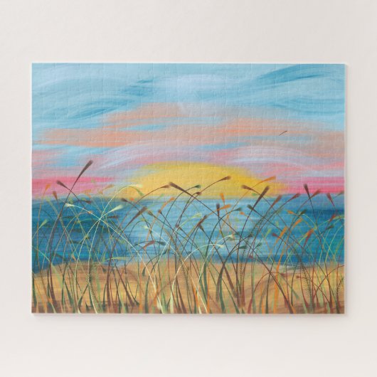 Zonsopgang boven waterpuzzel legpuzzel (Horizontaal)