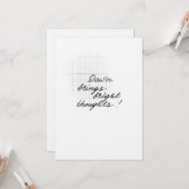 Zonsopgang Brengt Helder Denken - Minimalistisch Kaart (Voorkant / Achterkant in situ)