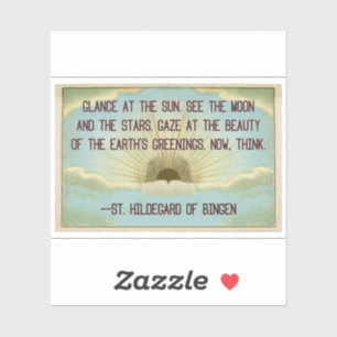  zonsopgang briefkaart St. Hildegard van Bingen Sticker