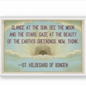  zonsopgang briefkaart St. Hildegard van Bingen Sticker (Voorkant)